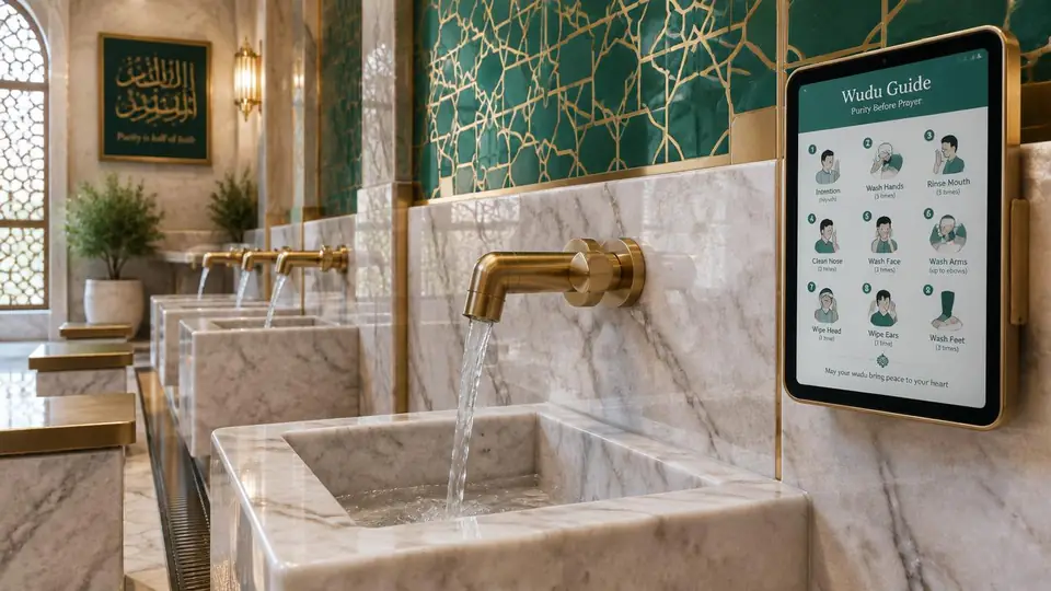 How to Make Wudu (Ablution) Step by Step visual guide